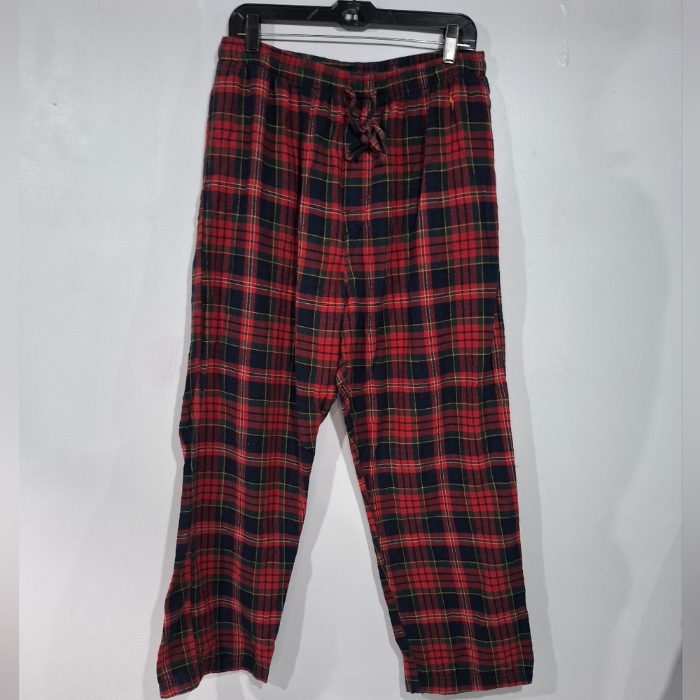 Polo Ralph Lauren Mens Plaid Flannel Pajama Pants Sz L Multicolor Cotton Lounge